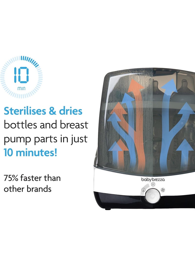 Baby Brezza Electric Steam Baby Bottle Sterilizer & Dryer, Ultra-Fast 10-Minute Sterilization System for Bottles, Pacifiers & Breast Pump Parts, Safe & Easy Baby Care Appliance - Image 2